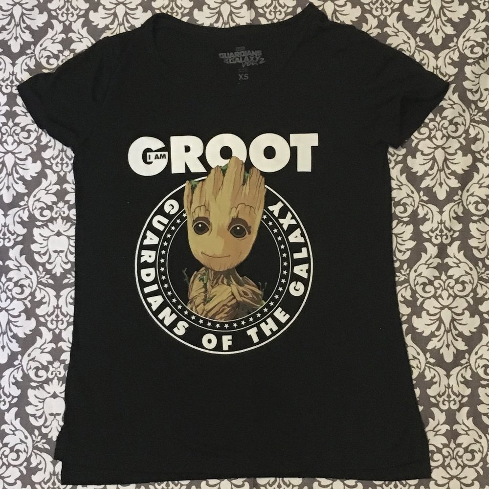 👩‍💻 Guardians of the Galaxy Groot Black Shirt